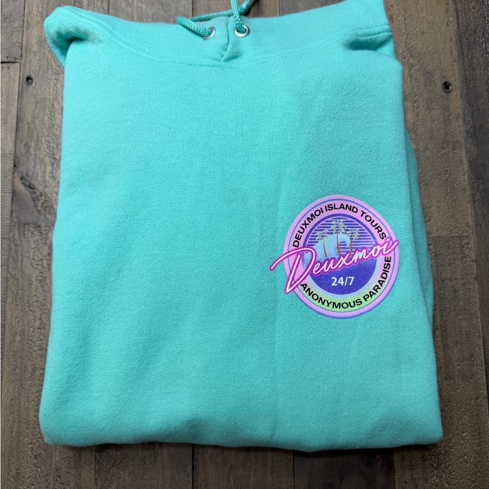 Deuxmoi Women's Aqua Hoodie Sweater